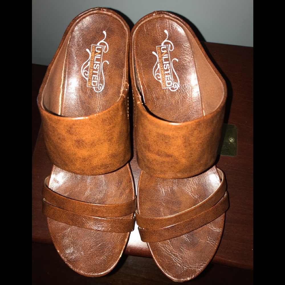 Kenneth Cole leather wedges